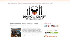Desktop Screenshot of diningatdisney.com
